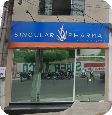 Fachada da unidade Singular Pharma em Coité